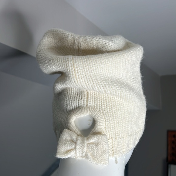 Kate Spade Cream Ribbed Beanie Hat - Picture 7 of 9